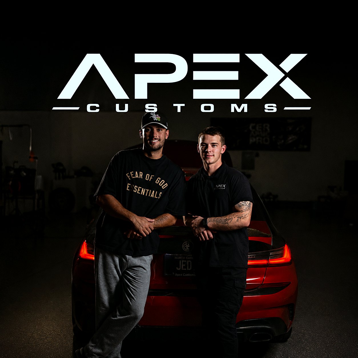 The Apex crew in the shop